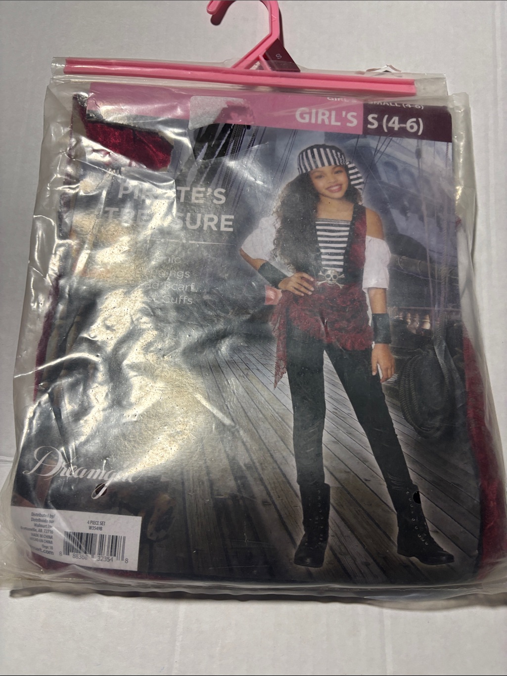 Girl's Red & Black Pirate Costume - Classic Treasure Outfit